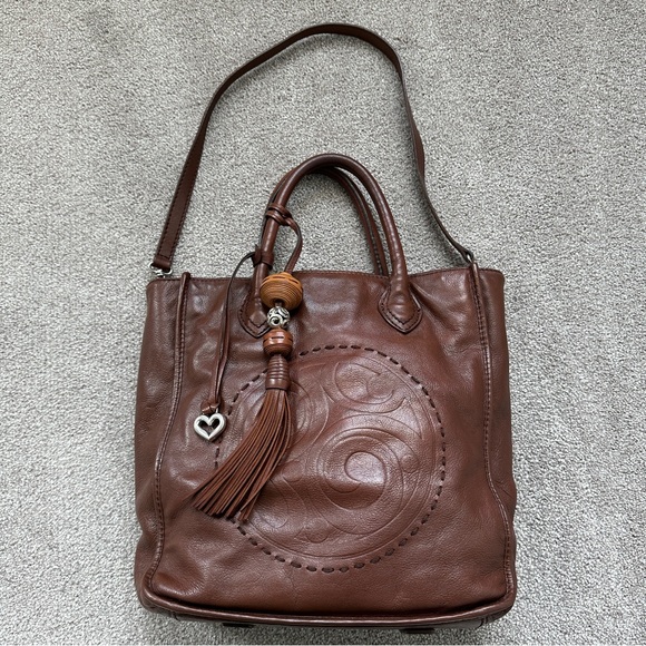 Brighton Tilda Leather London Groove Tote Bag with Removable Shoulder Strap - Picture 1 of 11